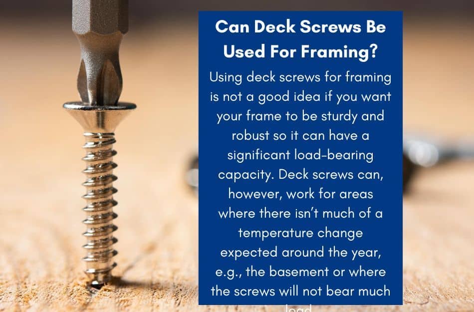 deck screws for framing